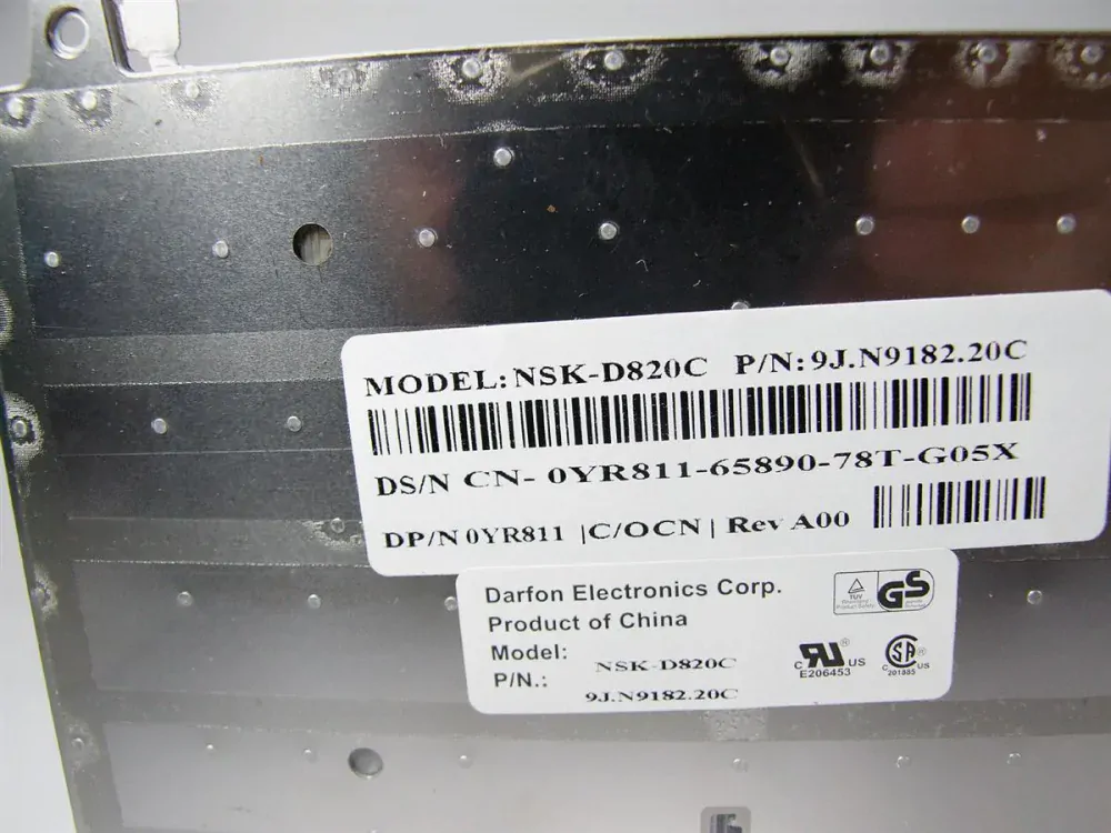 YR811 DELL XPS M1720 M1730 česká klávesnice