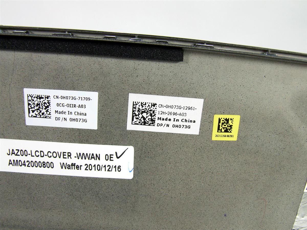 H073G DELL Latitude E4200 zadní kryt displaye (LCD back cover) - black