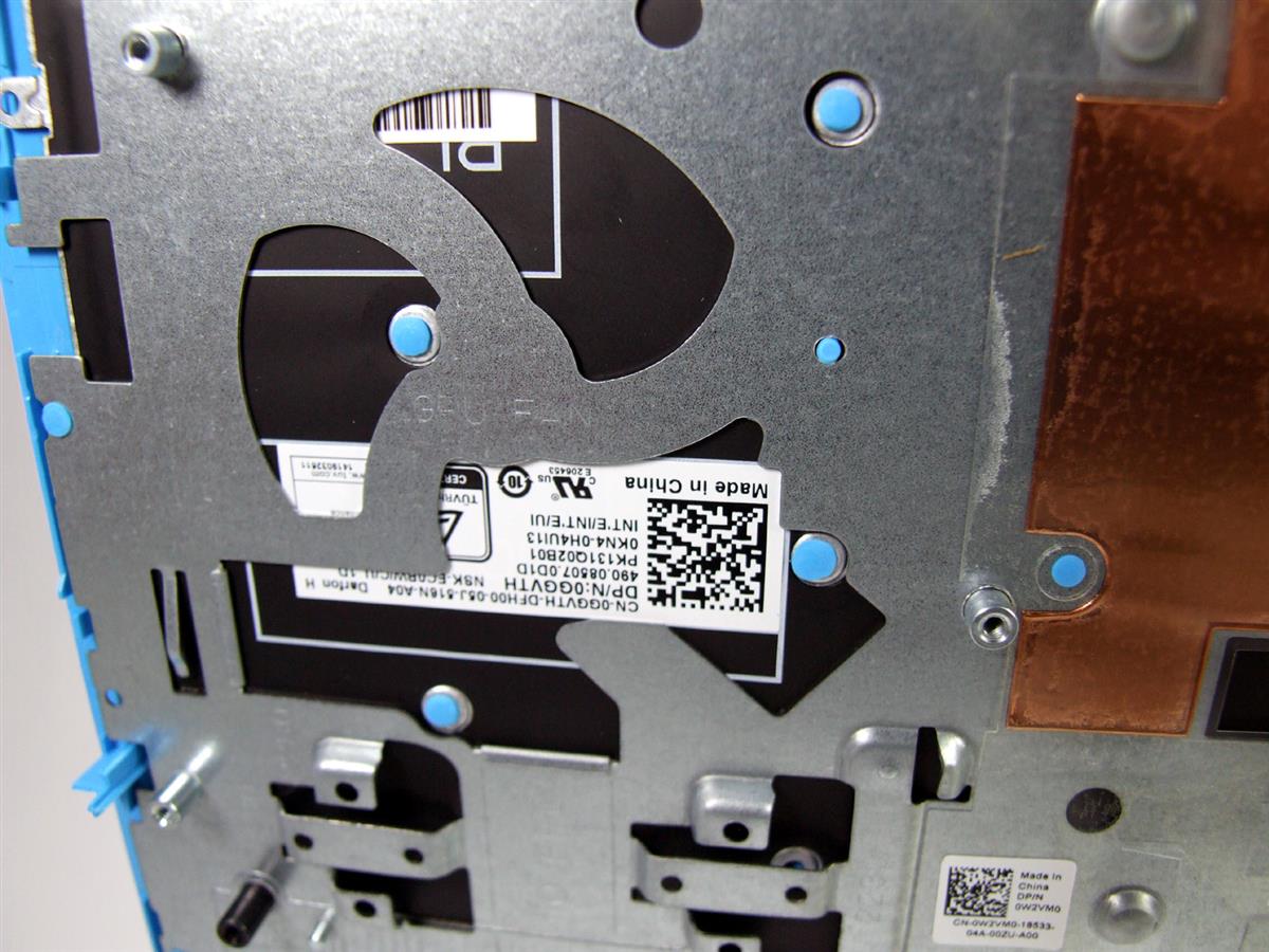 W2VM0 GGVTH 5DC76 FG83G DELL G3 3590 palmrest s klávesnicí (US-INTL, podsvícená)